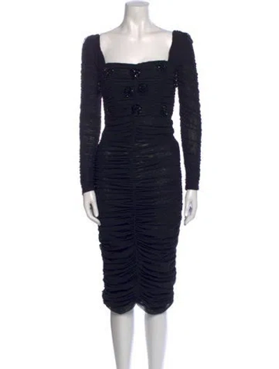 Pre-owned Patbo Square Neckline Midi Length Dress W/ Tags In Multi