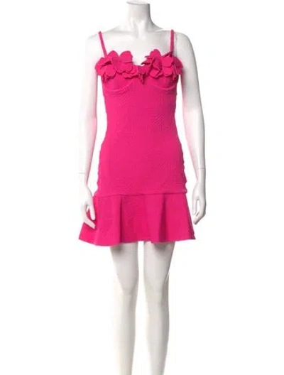 Pre-owned Patbo Square Neckline Mini Dress In Pink