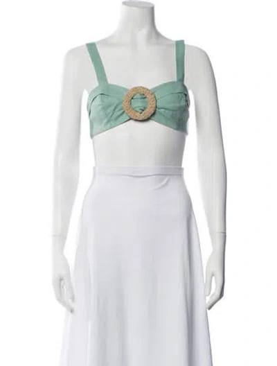 Pre-owned Patbo Square Neckline Sleeveless Crop Top In Multicolor