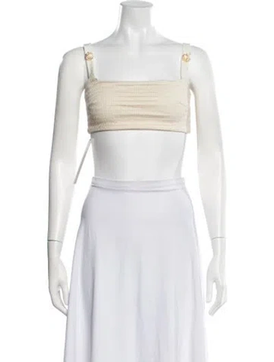 Pre-owned Patbo Square Neckline Sleeveless Crop Top W/ Tags In Multicolor