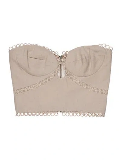 Pre-owned Patbo Strapless Crop Top In Neutral