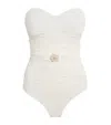 Patbo Strapless Embellished Swimsuit In White