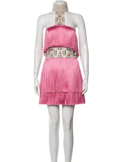 Pre-owned Patbo Strapless Mini Dress In Pink
