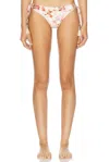 Patbo Lily Floral Print High Rise Bikini Bottom In Vapor