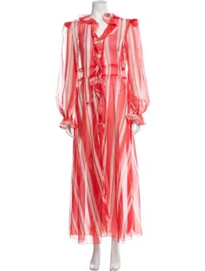 Pre-owned Patbo Striped Cover-up W/ Tags In Orange