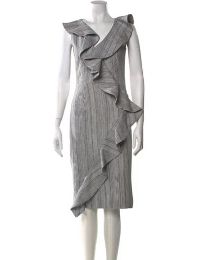 Pre-owned Patbo Striped Midi Length Dress In Multi