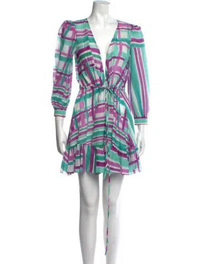 Pre-owned Patbo Striped Mini Dress In Blue