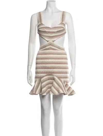 Pre-owned Patbo Striped Mini Dress In Multicolor