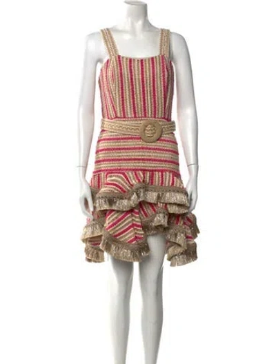 Pre-owned Patbo Striped Mini Dress W/ Tags In Neutral