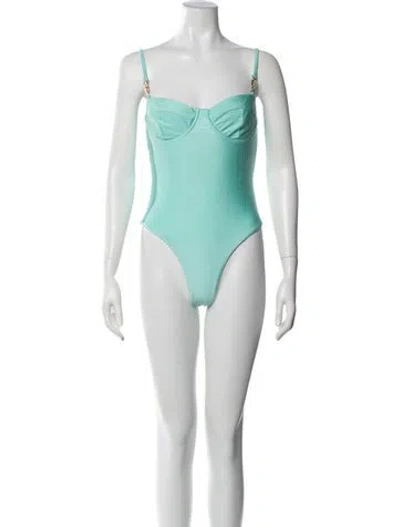 Pre-owned Patbo Studded Accents One-piece In Blue