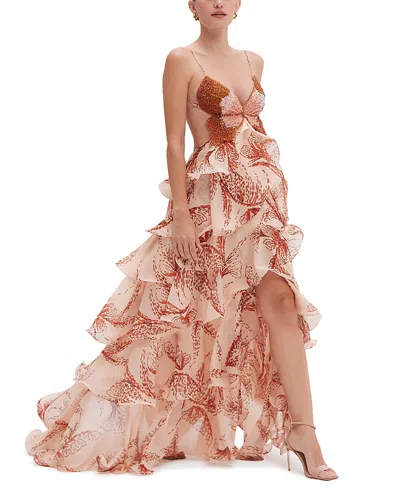Patbo Sunset Butterfly Maxi Dress In Sand