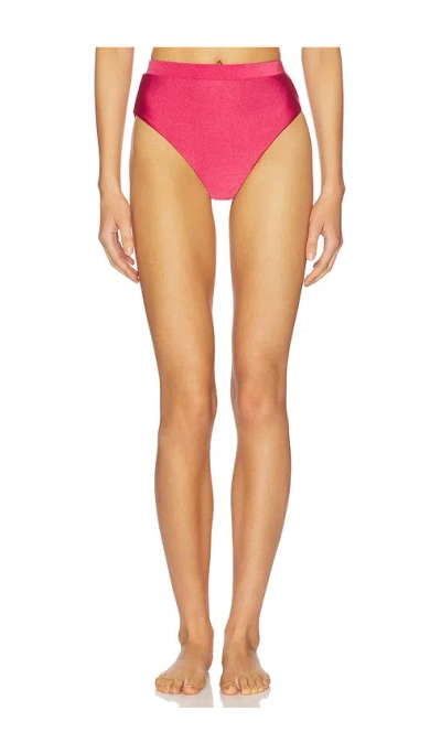 Patbo Sunstone High Waist Bikini Bottom In Pink
