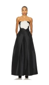 Patbo Taffeta Bloom Jumpsuit In Black