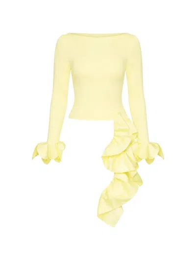 Patbo Tarsila Ruffled Blouse In Yellow
