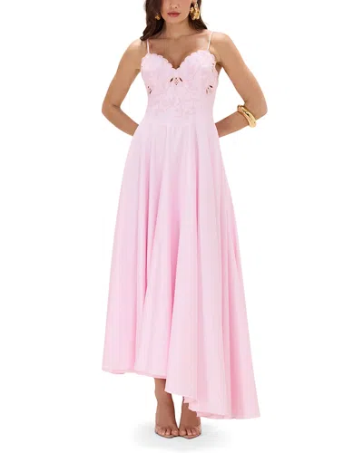 Patbo Tricoline Lotus Maxi Dress In Pink