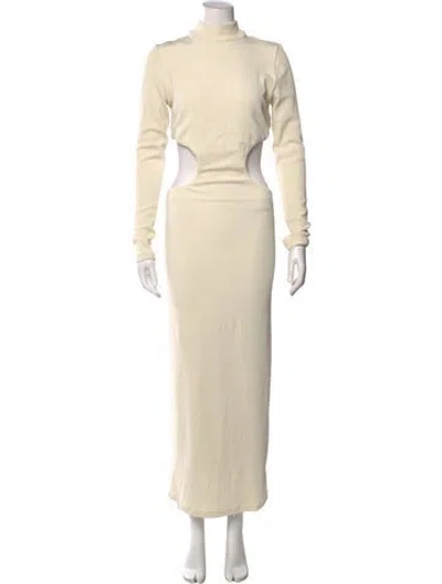 Pre-owned Patbo Turtleneck Long Dress W/ Tags In Neutral