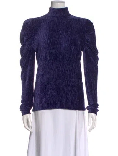 Pre-owned Patbo Turtleneck Long Sleeve Top In Blue