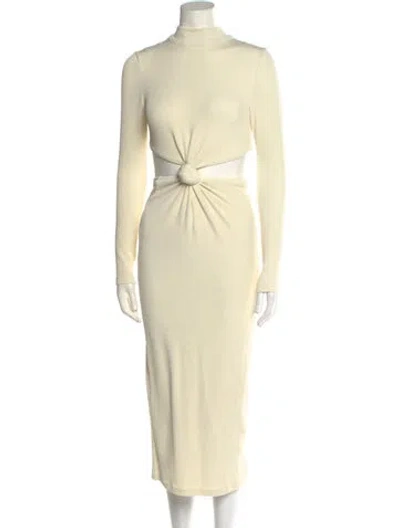 Pre-owned Patbo Turtleneck Midi Length Dress W/ Tags In Neutral