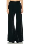 Patbo Velvet Wide Leg Pant In Black