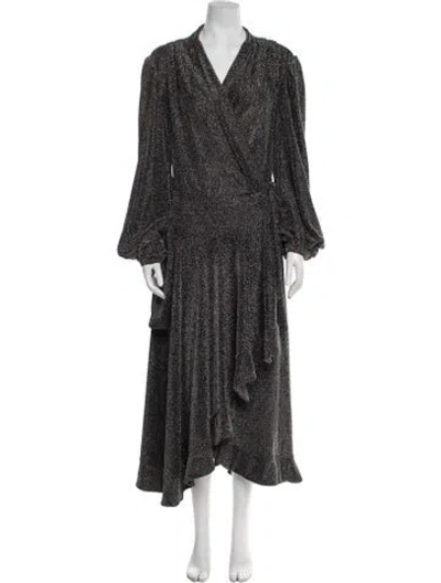 Pre-owned Patbo Vintage Long Dress In Silver