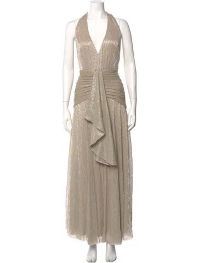 Pre-owned Patbo V-neck Long Dress