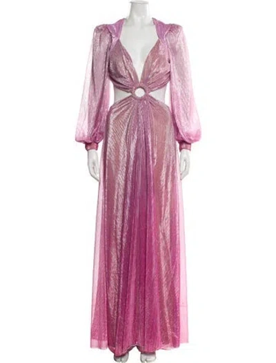 Pre-owned Patbo V-neck Long Dress