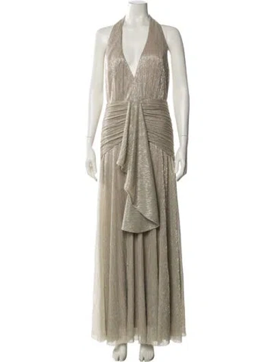 Pre-owned Patbo V-neck Long Dress