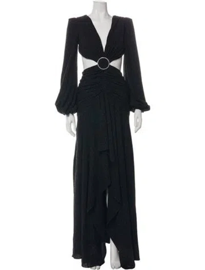 Pre-owned Patbo V-neck Long Dress In Multi