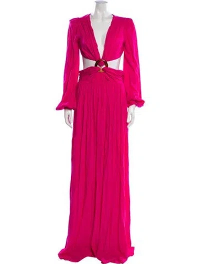 Pre-owned Patbo V-neck Long Dress W/ Tags In Pink