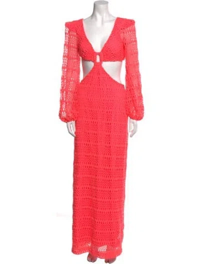 Pre-owned Patbo V-neck Long Dress W/ Tags In Pink