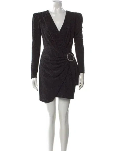 Pre-owned Patbo V-neck Mini Dress W/ Tags In Black