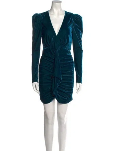 Pre-owned Patbo V-neck Mini Dress W/ Tags In Blue