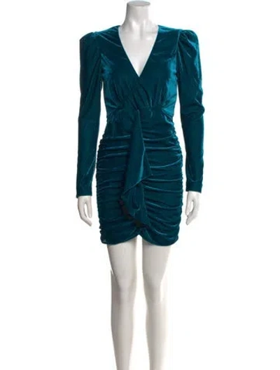 Pre-owned Patbo V-neck Mini Dress W/ Tags In Blue