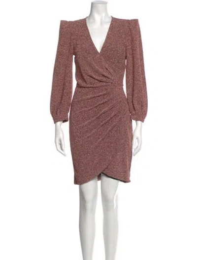 Pre-owned Patbo V-neck Mini Dress W/ Tags In Neutral