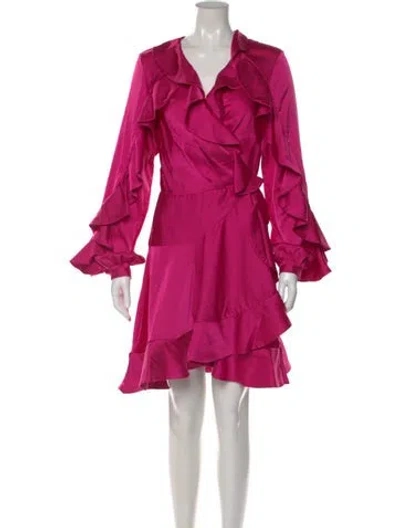 Pre-owned Patbo V-neck Mini Dress W/ Tags In Pink