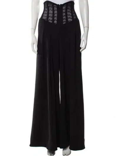 Pre-owned Patbo Wide Leg Pants In Black