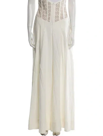 Pre-owned Patbo Wide Leg Pants In White