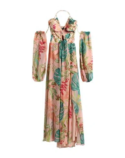 Patbo Woman Maxi Dress Light Pink Size S Polyester, Elastane