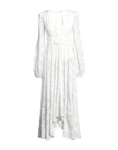 Patbo Woman Maxi Dress White Size S Polyamide, Elastane, Polyester