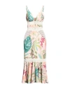 Patbo Woman Midi Dress Light Pink Size 8 Polyester, Modal, Elastane In Pink