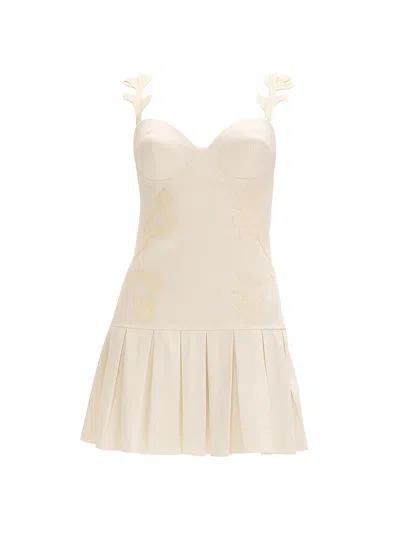 Patbo Women's Aquamist Floral Appliqué Minidress In White