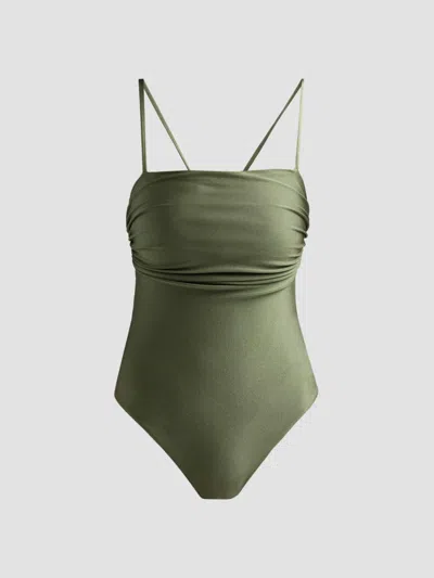 Patbo Women's Aurora Gathered One-piece Swimsuit In Green
