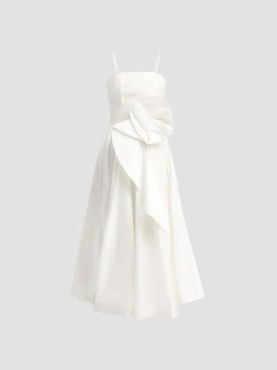 Patbo Women's Blossom Poplin Midi Dress In White