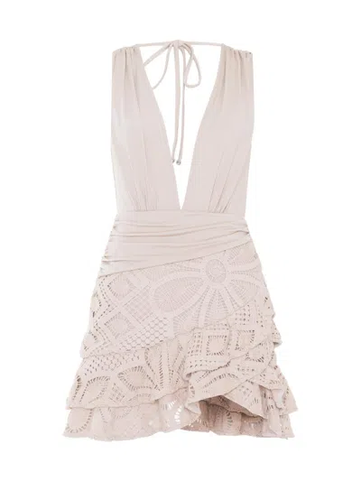 Patbo Women's Camila Coelho Crochet Minidress In Neutral