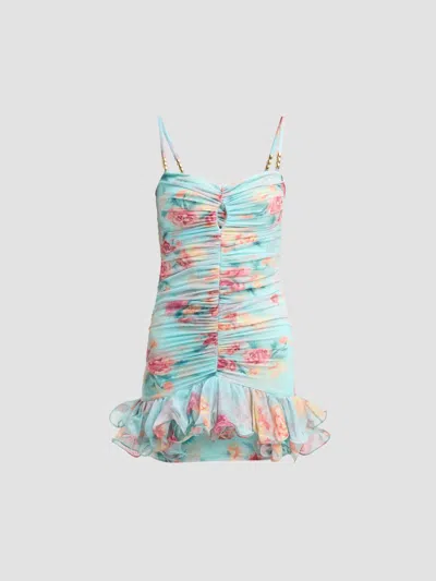 Patbo Women's Flora Mist Mini Dress In Blue