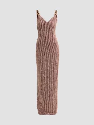 Patbo Women's Groovy Knit Plunging V Maxi Dress In Brown