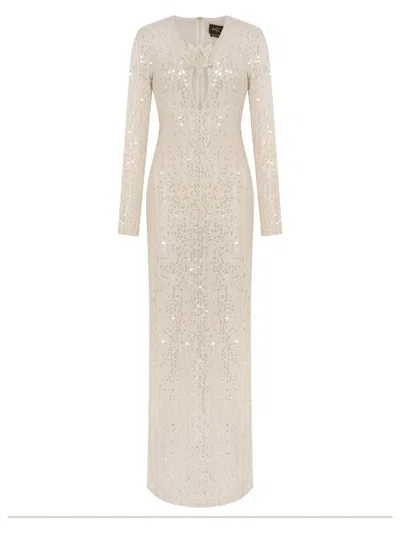 Patbo Women's Iara Crochet Plunge Maxi Dress In Neutral