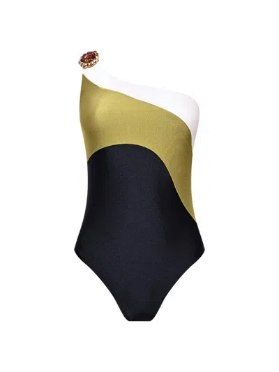 Patbo Women's Jade One-shoulder One-piece Swimsuit In Multi