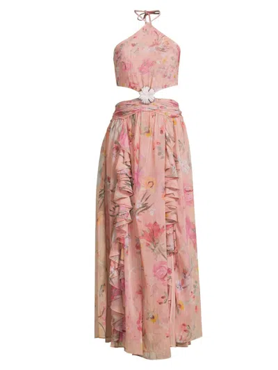 Patbo Women's Lily Flower Cut-out Maxi Dress In Pink
