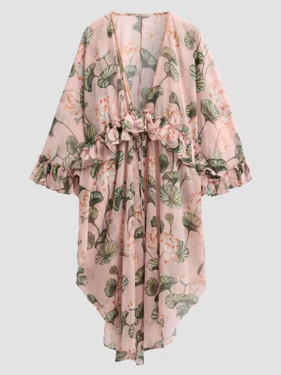 Patbo Women's Lotus Ruffle Cover-up In Pink